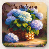 Dessous-de-verre Hydrangea dans le panier Bienvenue (Devant)