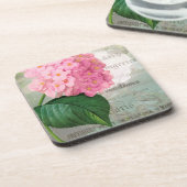Dessous de verre Hydrangea Rose Redoute (Côté gauche)