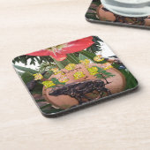 Dessous-de-verre I (Coeur) Kenya Buffalo Patch/Print (Côté gauche)