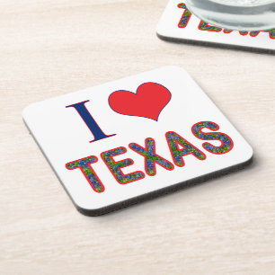 Dessous-de-verre I (Coeur) Love Texas Bluebonnet