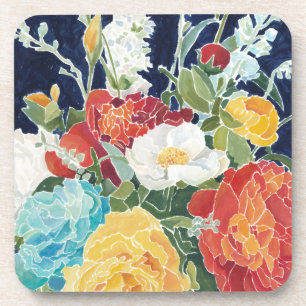 Dessous-de-verre I floral de minuit
