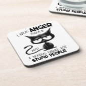 Dessous-de-verre I Have Anger Issues Funny Cat Lover Gift  (Côté gauche)