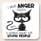 Dessous-de-verre I Have Anger Issues Funny Cat Lover Gift  (Devant)