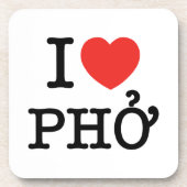 Dessous-de-verre I Heart (Amour) Pho (Devant)