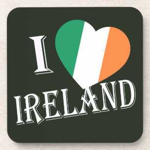 Dessous-de-verre I Heartflag Irlande wt coastercn