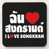 Dessous-de-verre I Love (Coeur) Songkran (Devant)