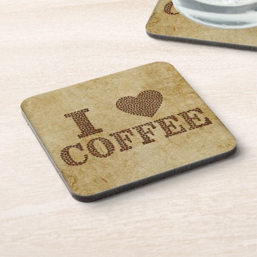 Dessous-de-verre I Love Coffee Beverage Coaster (Côté gauche)