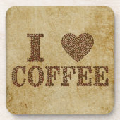 Dessous-de-verre I Love Coffee Beverage Coaster (Devant)