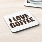 Dessous-de-verre I Love Coffee in Roasted Coffee Beans Police (Côté gauche)