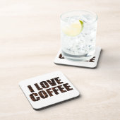Dessous-de-verre I Love Coffee in Roasted Coffee Beans Police (Côté Droit)