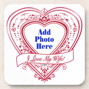Dessous-de-verre I Love My Wife ! - Photo Red Hearts