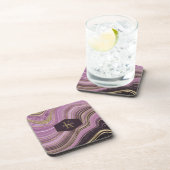 Dessous-de-verre ID majuscule d'agent Abstrait Monogramme827 (Côté Droit)