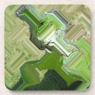 Dessous-de-verre Iguane vert