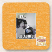 Dessous-de-verre Il est beau (Devant)