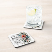 Dessous-de-verre Il restaure mon âme floral (Côté Droit)