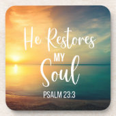 Dessous-de-verre Il rétablit mon âme (Devant)