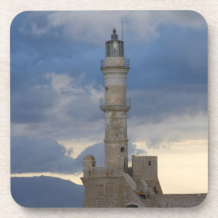 Dessous-de-verre Île grecque de Crète et vieille ville de La Canée