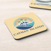 Dessous-de-verre Îles Caïmans Caraïbes (Côté gauche)