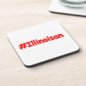 Dessous-de-verre "#Illinoisan " Joli design. Commandez dès maintena (Côté gauche)