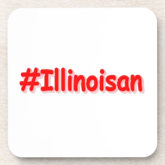 Dessous-de-verre "#Illinoisan " Joli design. Commandez dès maintena (Devant)