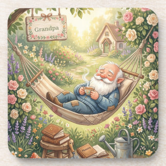 Dessous-de-verre Illustration aquarelle cosy d'un gnome endormi