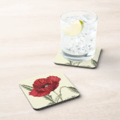 Dessous-de-verre Illustration botanique "de pavot commun" (Côté Droit)