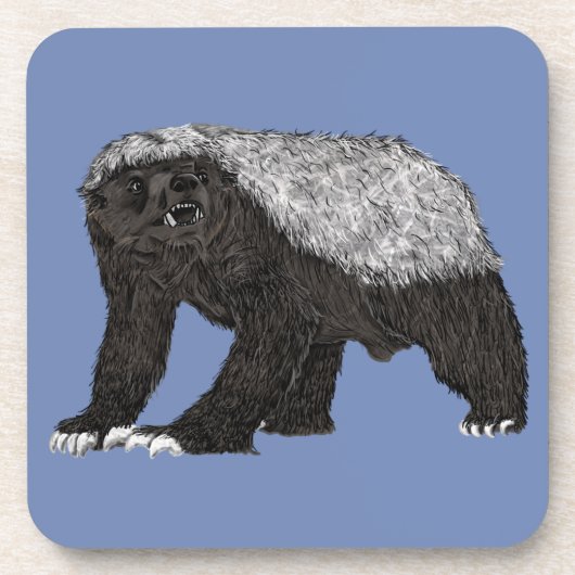 Dessous-de-verre Illustration d'animal avec attitude intrépide de r (Devant)