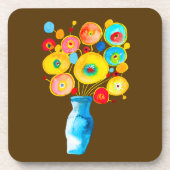 Dessous-de-verre Illustration d'art des fleurs funky (Devant)