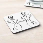 Dessous-de-verre Illustration d'art féminin Thunder_Cove (Côté gauche)