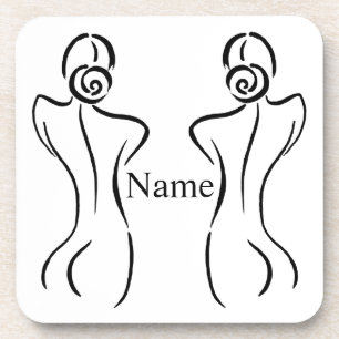 Dessous-de-verre Illustration d'art féminin Thunder_Cove