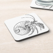 Dessous-de-verre Illustration de bernard l'ermite (schéma) (Côté gauche)