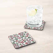 Dessous-de-verre Illustration de feuilles de framboise (Côté Droit)