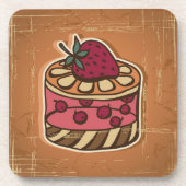 Dessous-de-verre Illustration de gâteau dans le rétro style (Devant)