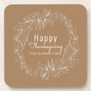 Dessous-de-verre Illustration de la couronne de maïs Thanksgiving A