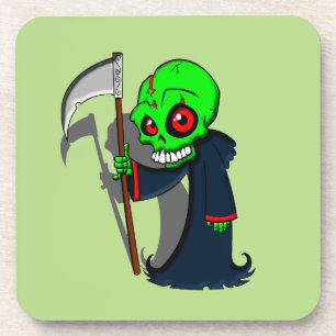 Dessous-de-verre Illustration de la faucheuse souriante Déplaisant 