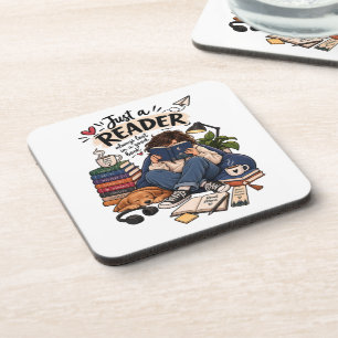 Dessous-de-verre Illustration de lecteur de livre cosy