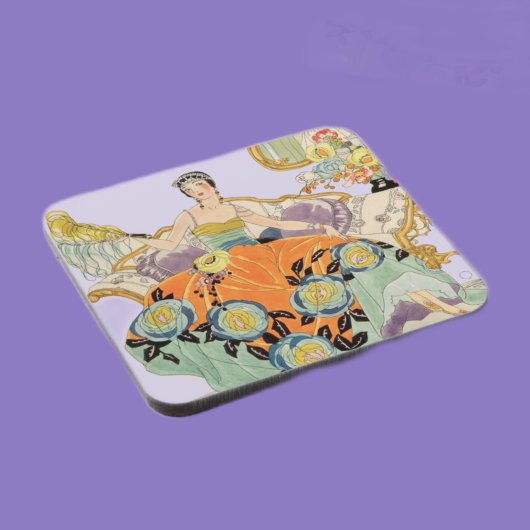 Dessous-de-verre Illustration de mode Art Déco vintage élégante