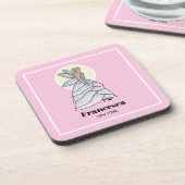 Dessous-de-verre Illustration de mode de robe de pétales de princes (Côté gauche)