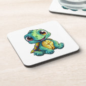 Dessous-de-verre Illustration de tortue de dessin animé (Côté gauche)