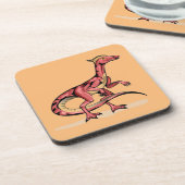 Dessous-de-verre Illustration De Velociraptor. (Côté gauche)