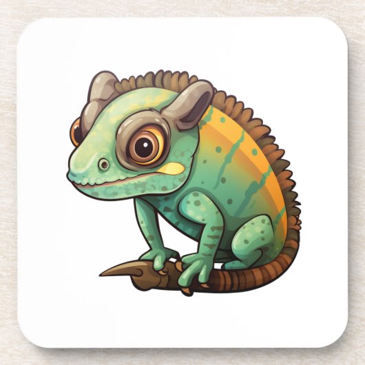Dessous-de-verre Illustration du caméléon de dessin (Devant)