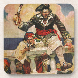Dessous-de-verre Illustration du pirate et de l'accouplement de la 