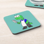 Dessous-de-verre Illustration D'Un Boucher Rex Tyrannosaurus. (Côté gauche)