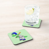 Dessous-de-verre Illustration D'Un Joueur De Baseball Brontosaurus. (Côté Droit)