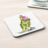 Dessous-de-verre Illustration D'Un Lambéosaure Portant Un Oeuf. (Côté gauche)