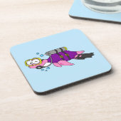 Dessous-de-verre Illustration D'Un Loch Ness Monster Scuba Diver. (Côté gauche)