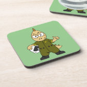 Dessous-de-verre Illustration D'Un Pilote À Jet Allosaurus. (Côté gauche)