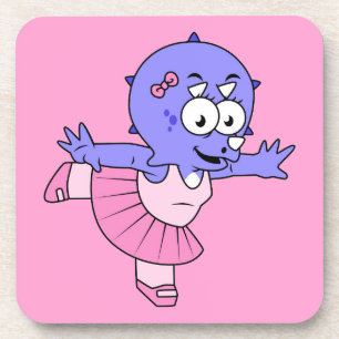 Dessous-de-verre Illustration D'Une Danse De Ballet Triceratops.