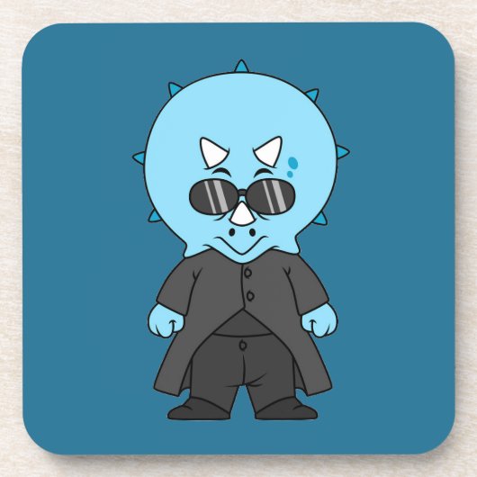 Dessous-de-verre Illustration D'Une Matrice Tricératops. (Devant)