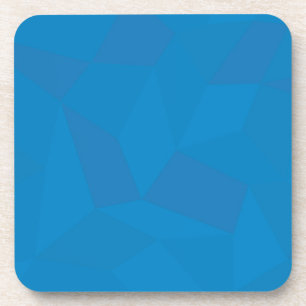 Dessous-de-verre Illustration géométrique bleue, cool, unique et te